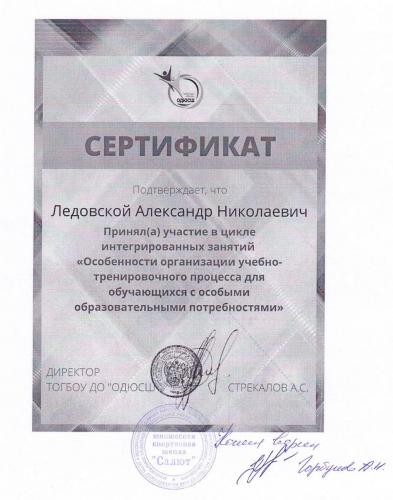 Сертификат-ОДЮСШ